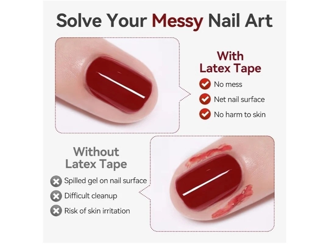 Born Pretty Peel Off Latex Tape Clear Quick Air Dry Nail Art Tool 15ml