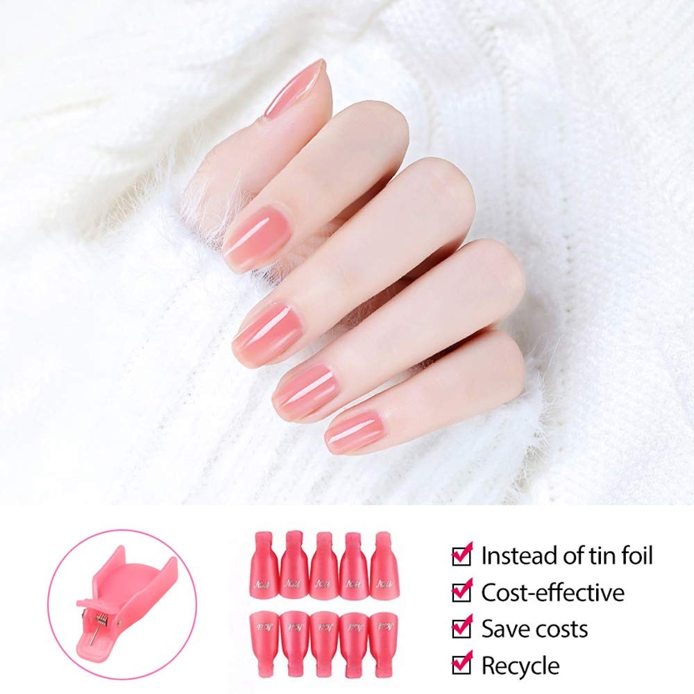 IRCHLYN Nail Polish Remover Clips, 100 Pcs Acrylic 100 Count (Pack of 1)