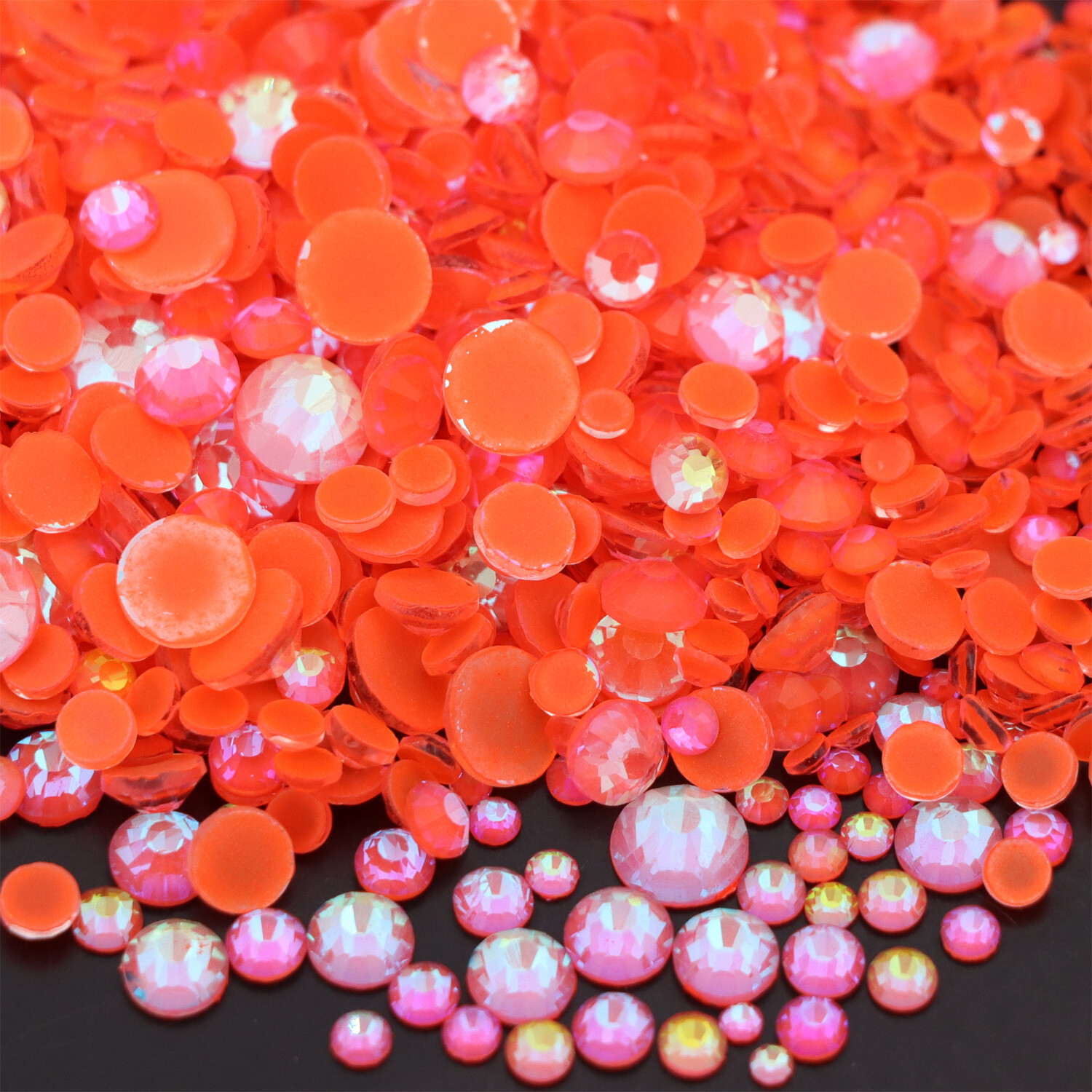 Neon Rhinestones Non Hotfix Flatback Stones Luminous Fluorescence Crystals