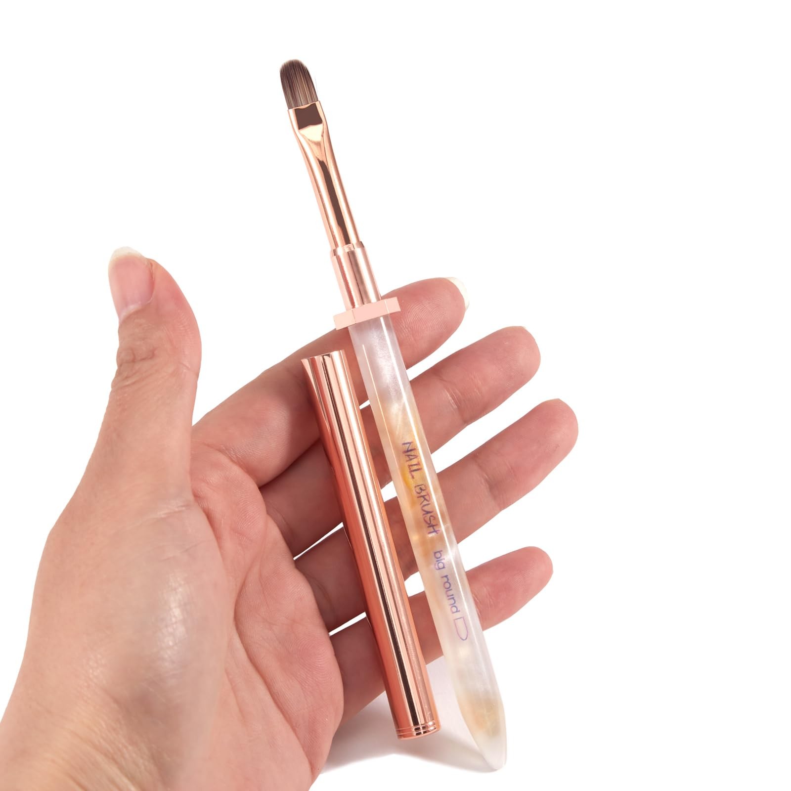 Large Round Tip Nail Art Brush Anti-Roll Nail Brush for Acrylic Application G…