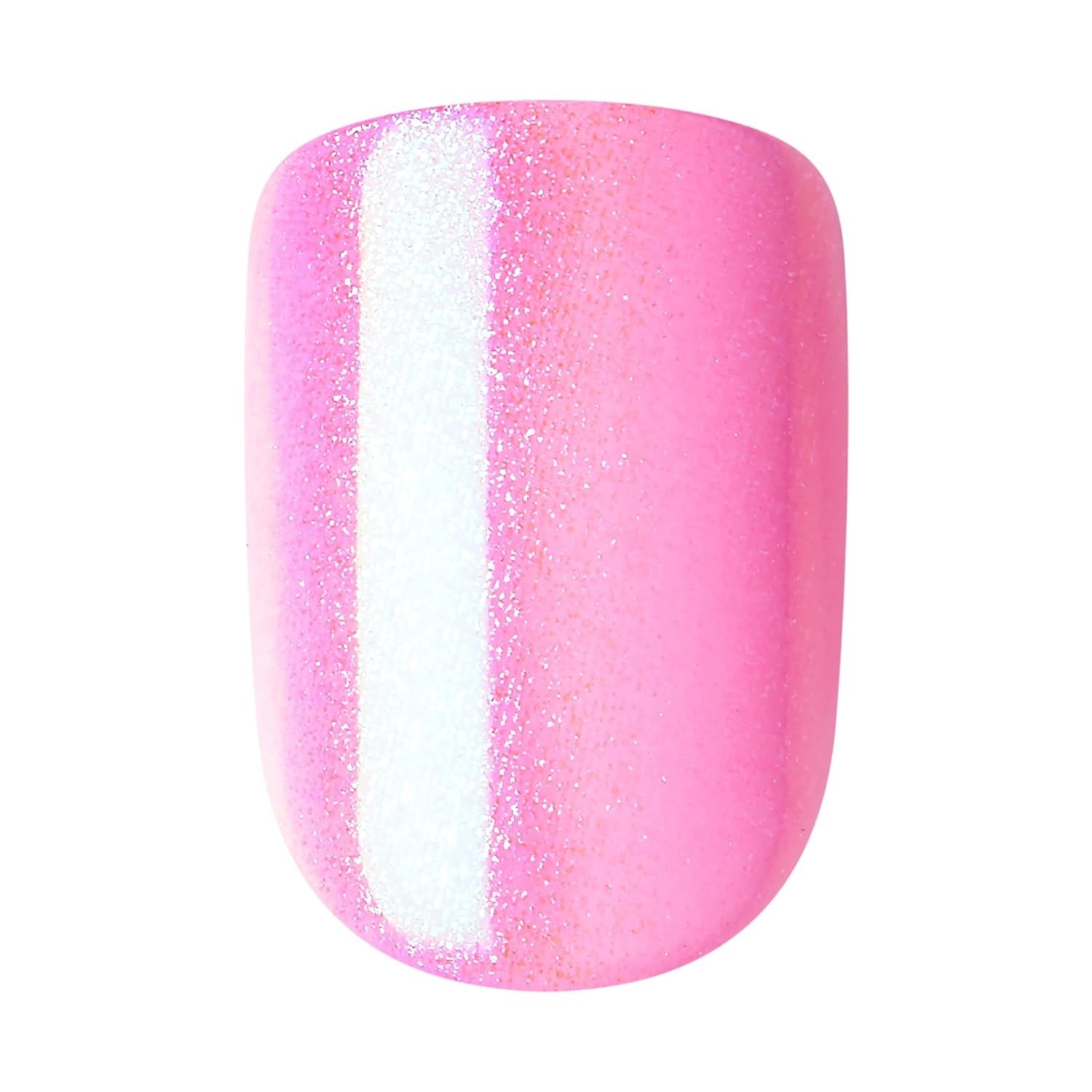 Kiss No Glue Mani Press On Nails, Color FX, ‘Late Night’, Pink, Short Size, S…