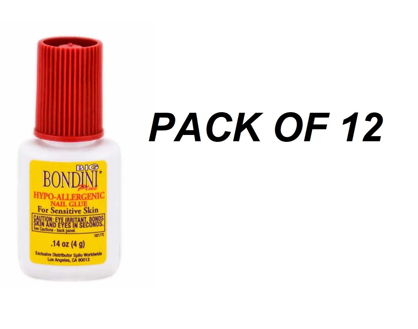 Big Bondini Plus All Purpose Hypo-Allergenic Nail Glue 0.14 oz – 12 PACK