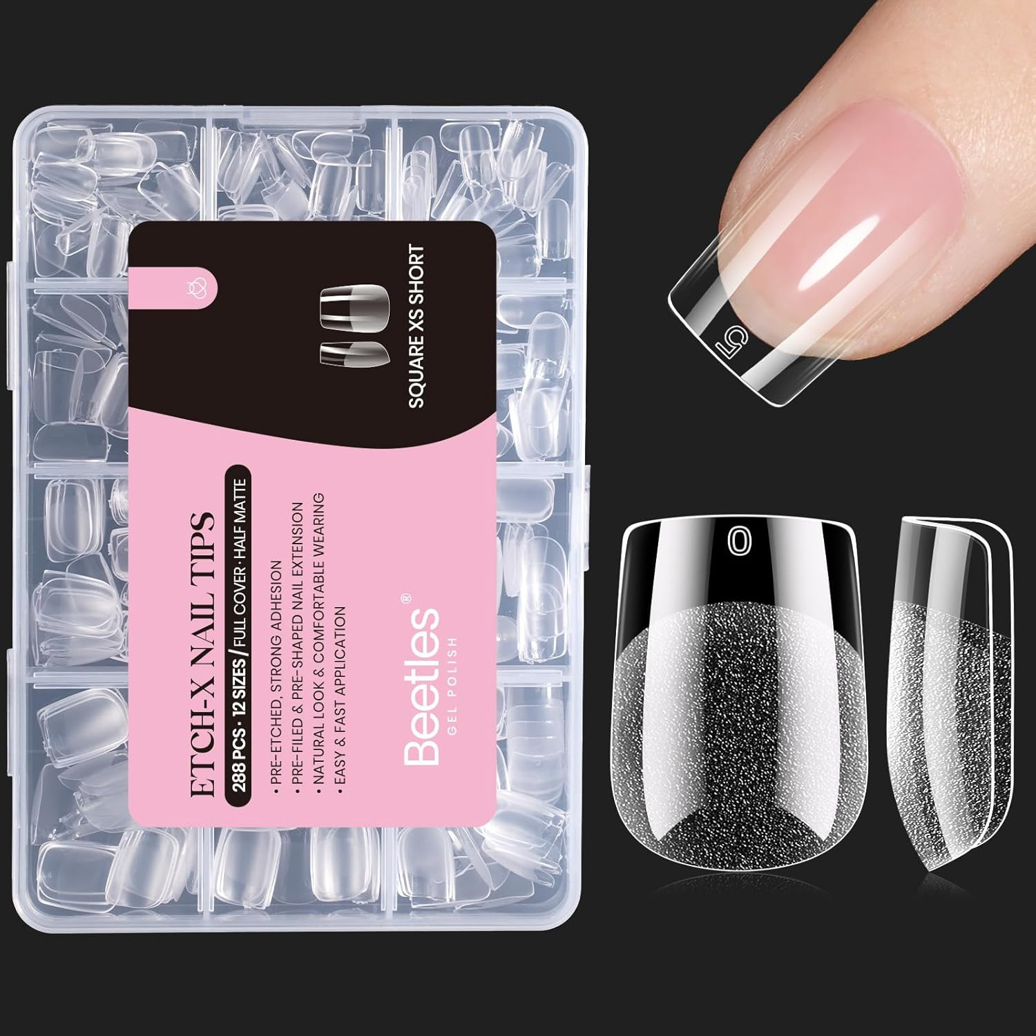 Beetles 20G Solid Nail Glue Gel – No Wipe, Hands-Free Soft Nail Tips Glue for Fa