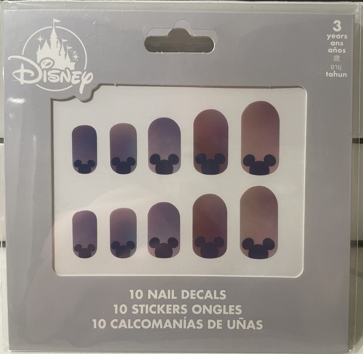 Disney Parks MICKEY MOUSE Icon Nail 10 Decals NEW