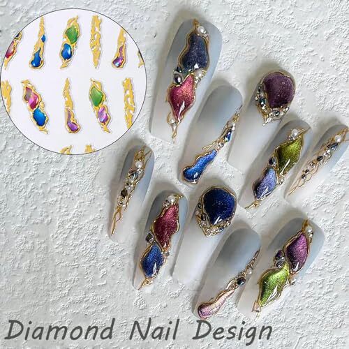 5D Gem Nail Art Sticker Decals Nail Art Rhinestone Self Adhesive Crystal Style2