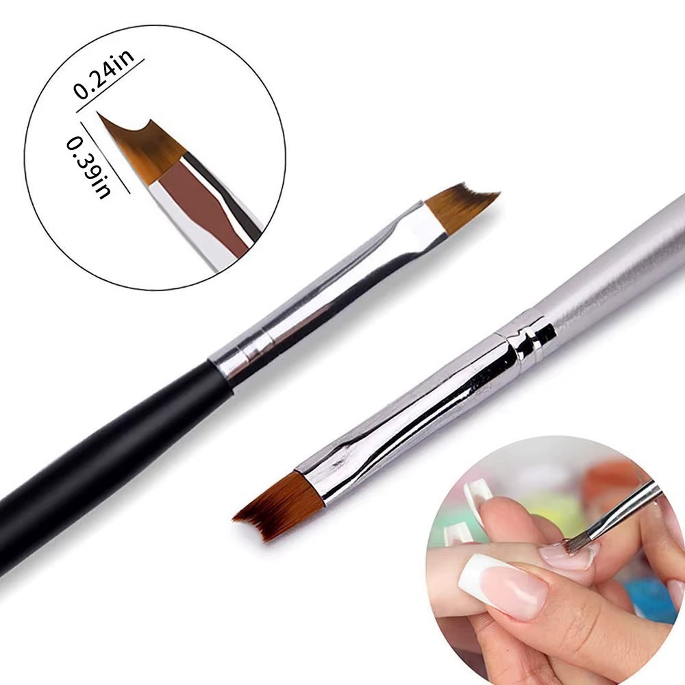 Drawing Brush Nail Art Tool Smile Half Moon Shape French Nail Painting UV Gel UK