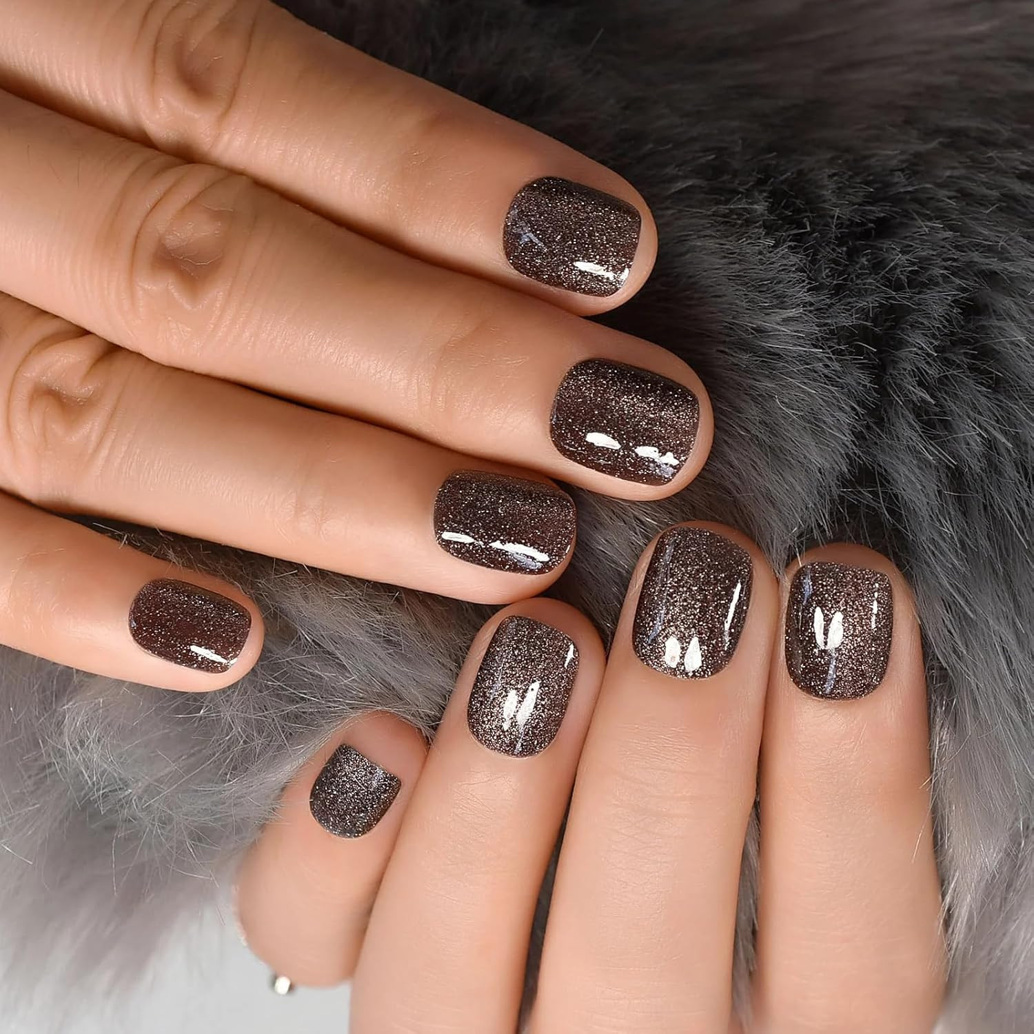 Press on Nails Acrylic Fake Nails with Design Full Cover False Nails Reusable Na