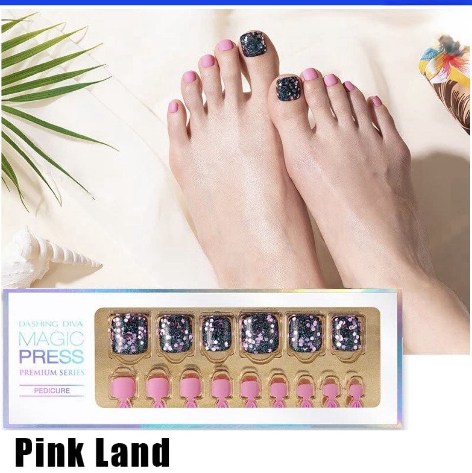 DASHING DIVA Magic Press Premium Series Pedi-Pink Land ( 🇺🇸 US Seller)