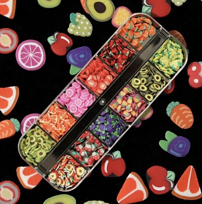 nail art decoration fruits And Flowers