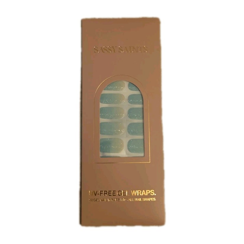 Sassy Saints UV Free Gel Nail Wraps- Frozen Glow