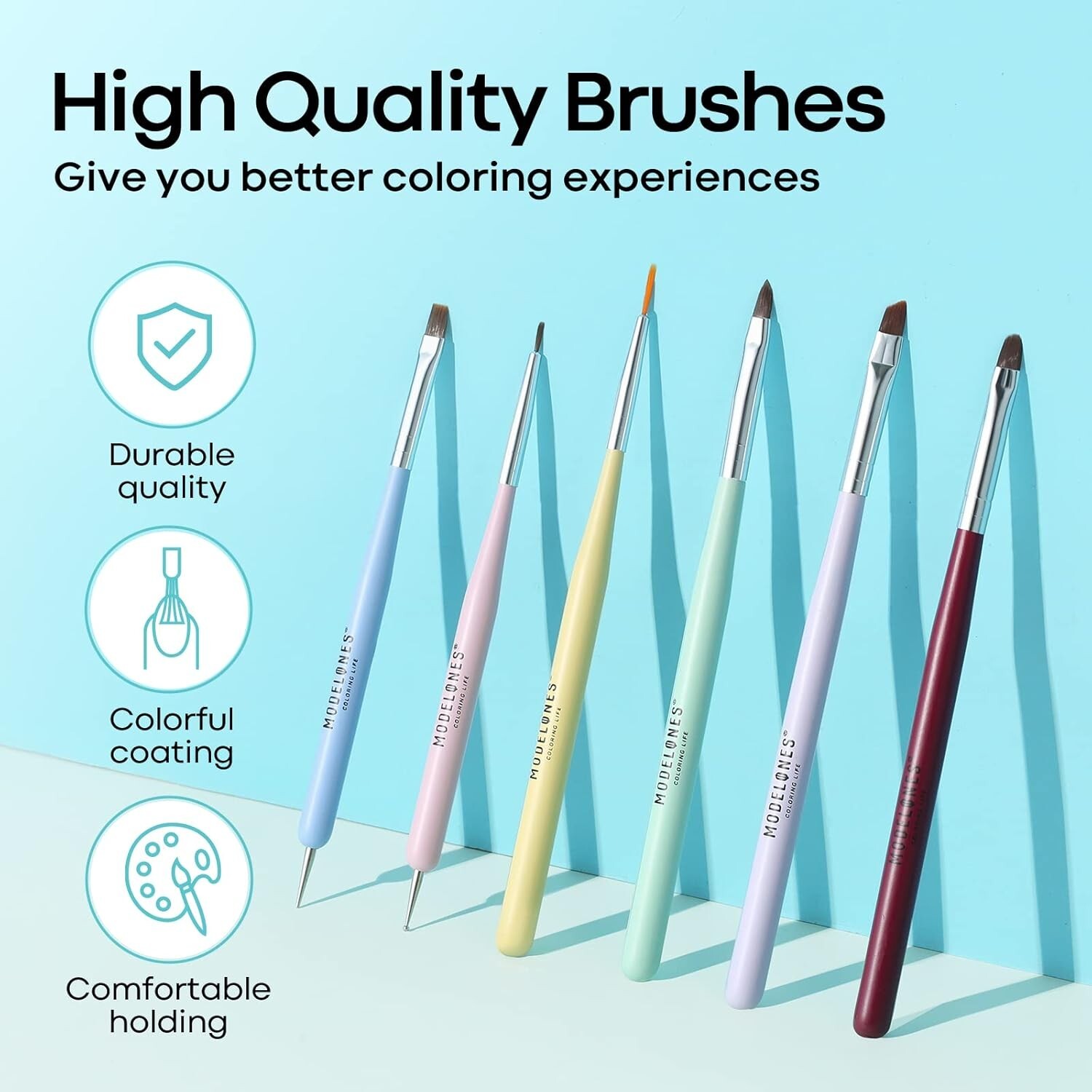 Professional Nail Art Tools Set: 6 Brushes & Dotting Pens for DIY Creativity