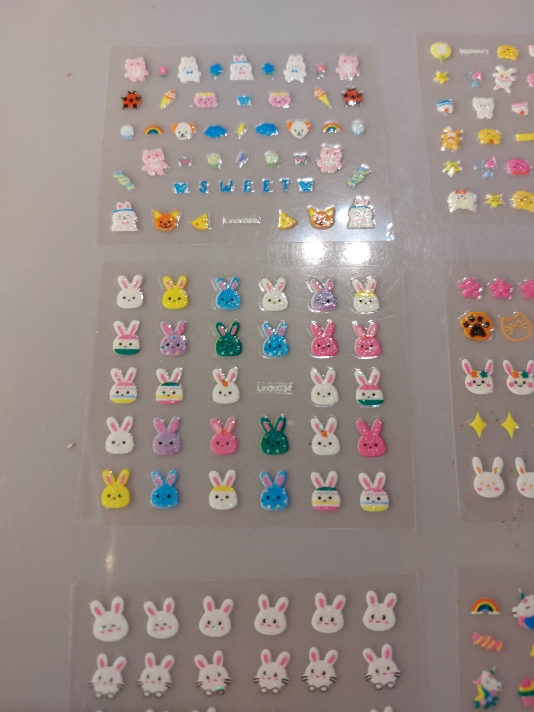 6 X Small Sheets Of Cute Nail Art Stickers (Dn220) New
