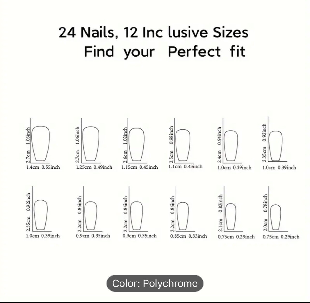 STILETTO TEARDROP *FRENCH MANI BLEND* Full Cover 24 Nail Tips Press On Glue Set!