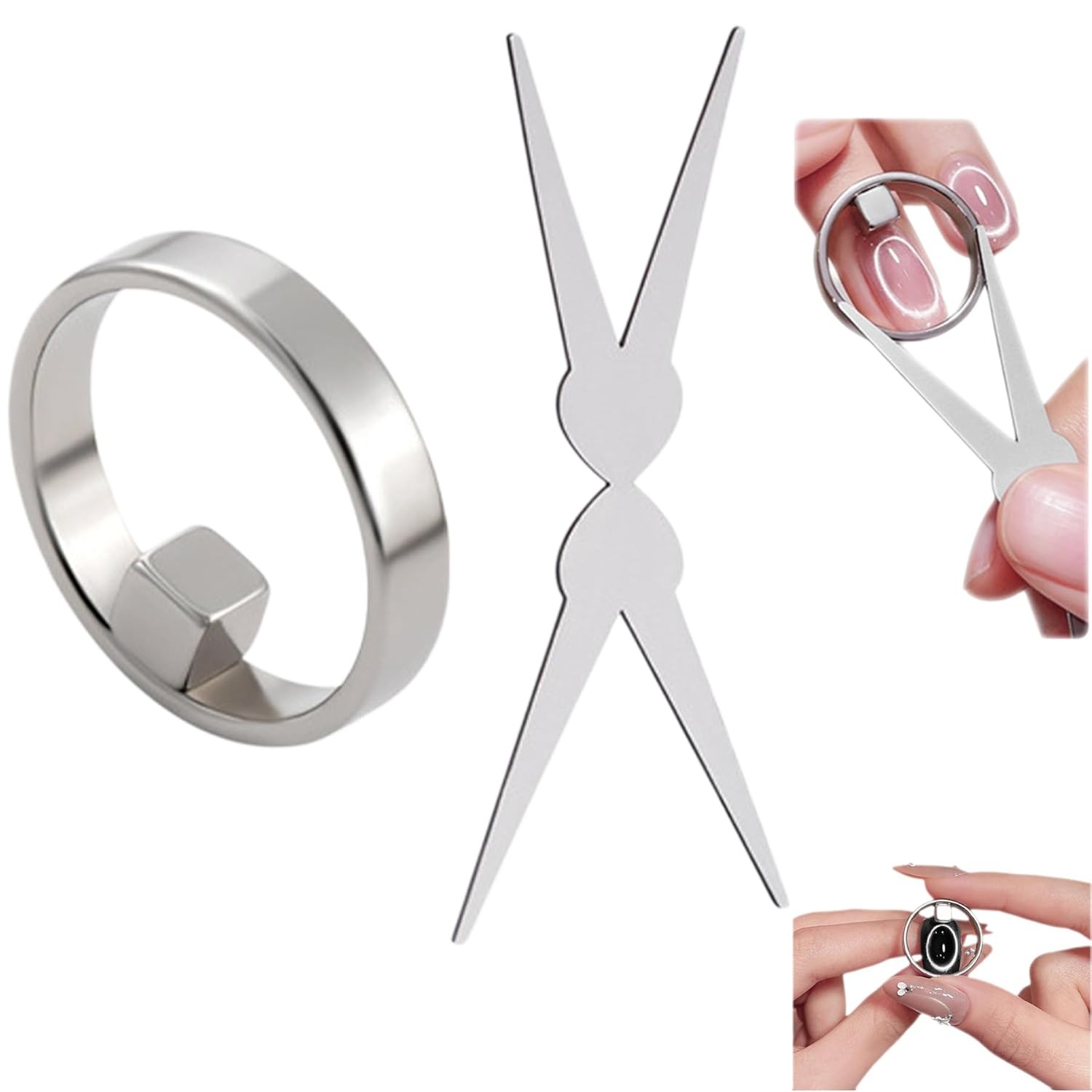 1-2Pack Ring Shaped Cat Eye Magnets for Nails, 2026 NewCircular Magnet Tool ~HOT