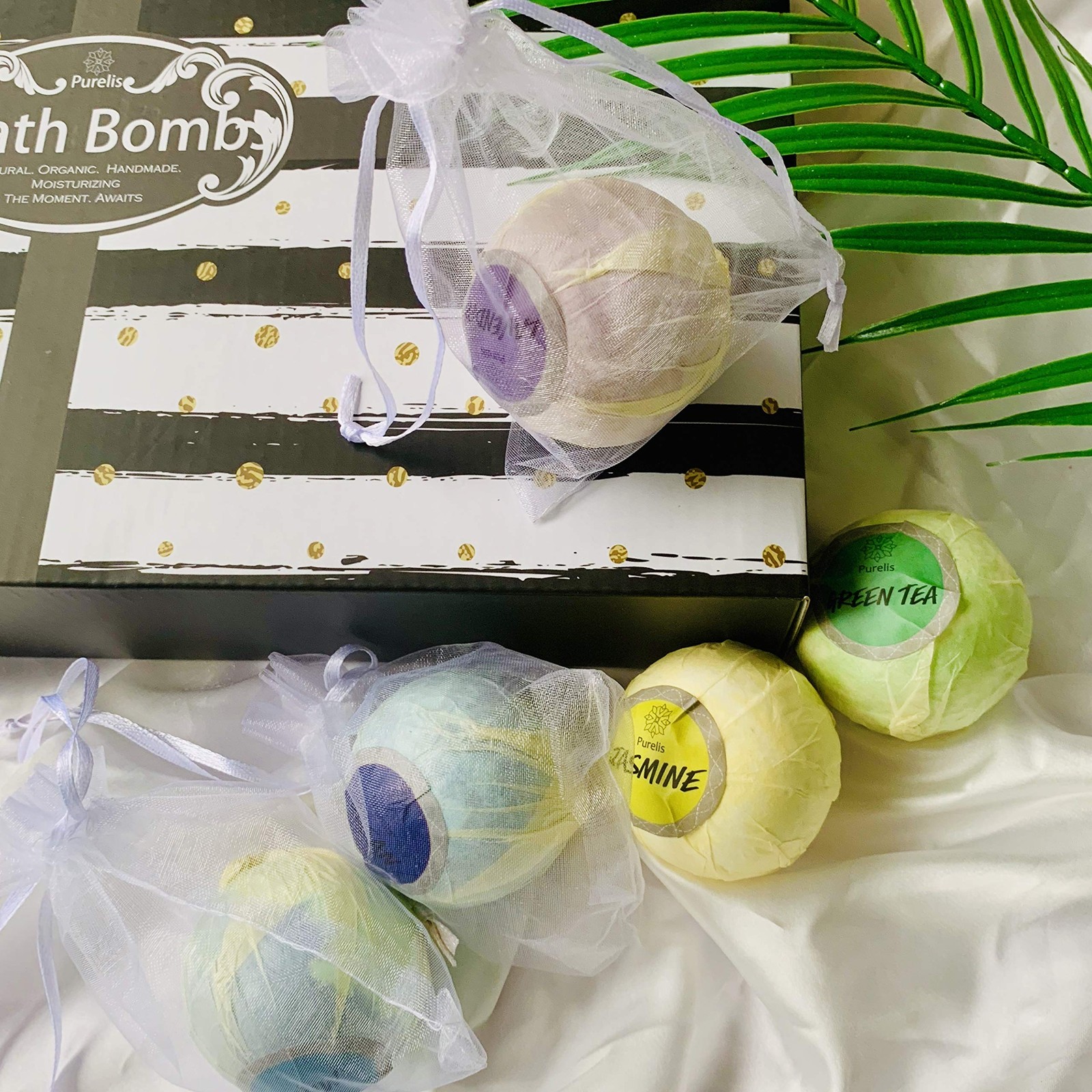 Aromatherapy Bath Bomb Gift Set.24 Individually Wrapped Bath Bombs in Gorgeous M