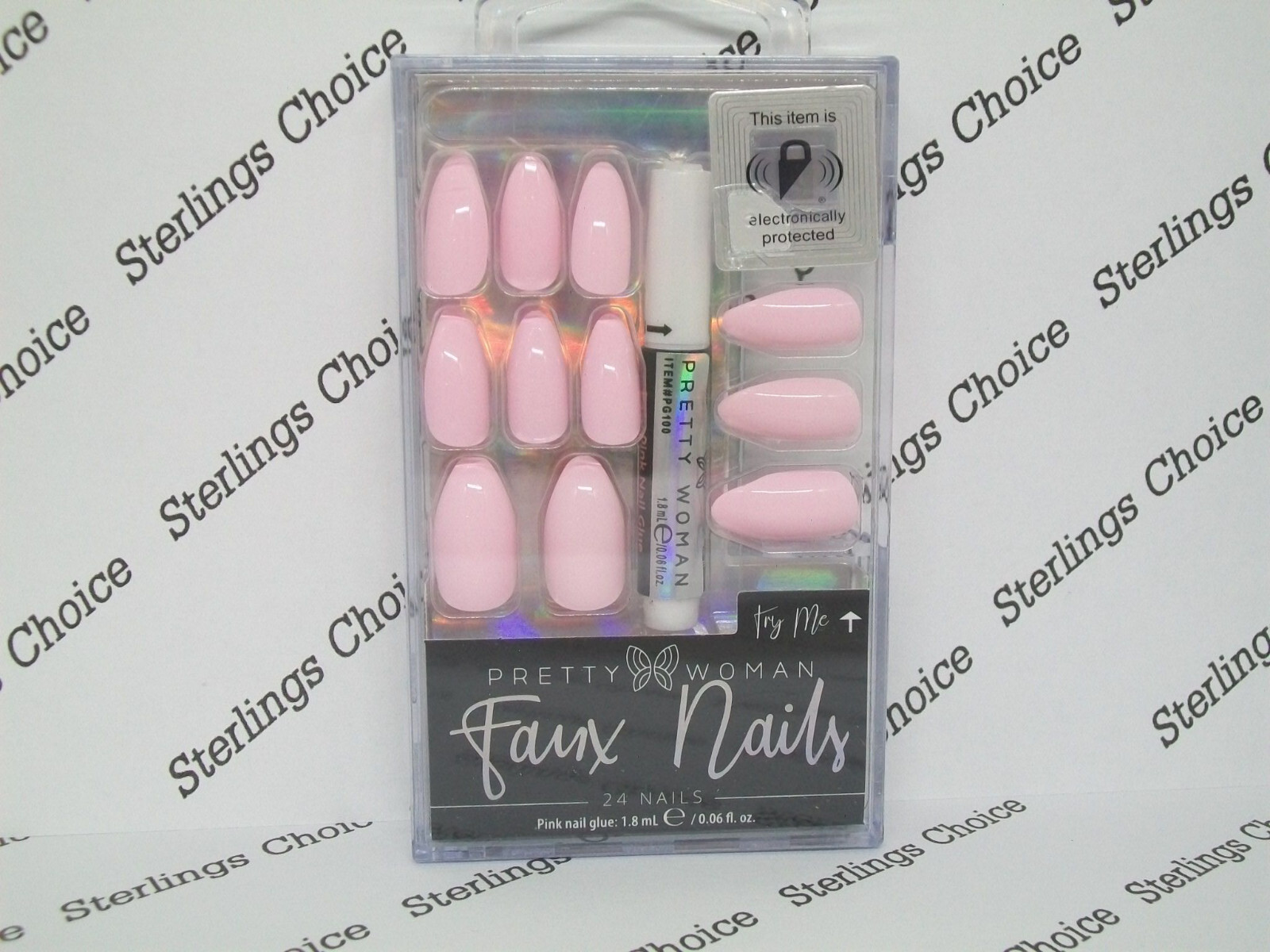 Pretty Woman Faux Nails #PDV169 Solid Baby Pink