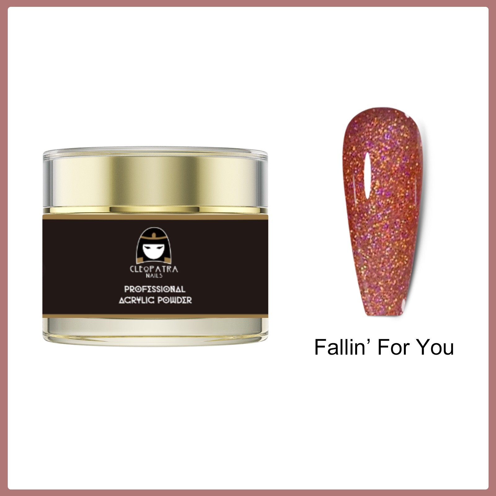 Cleopatra Nails Professional Acrylic Powder – 2oz (Fallin’ for You Color)