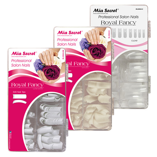 Mia Secret Nail Tips ROYAL FANCY 500 Clear Or Natural U pick