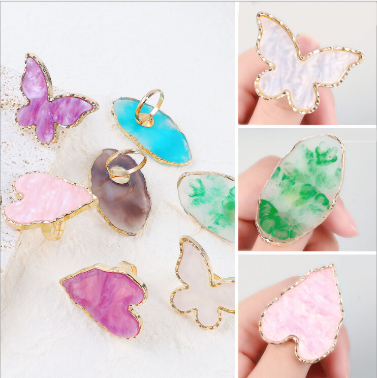 Resin Nail Art Ring Palette Manicure Tool Polish UV Gel Holder Display Tool DIY