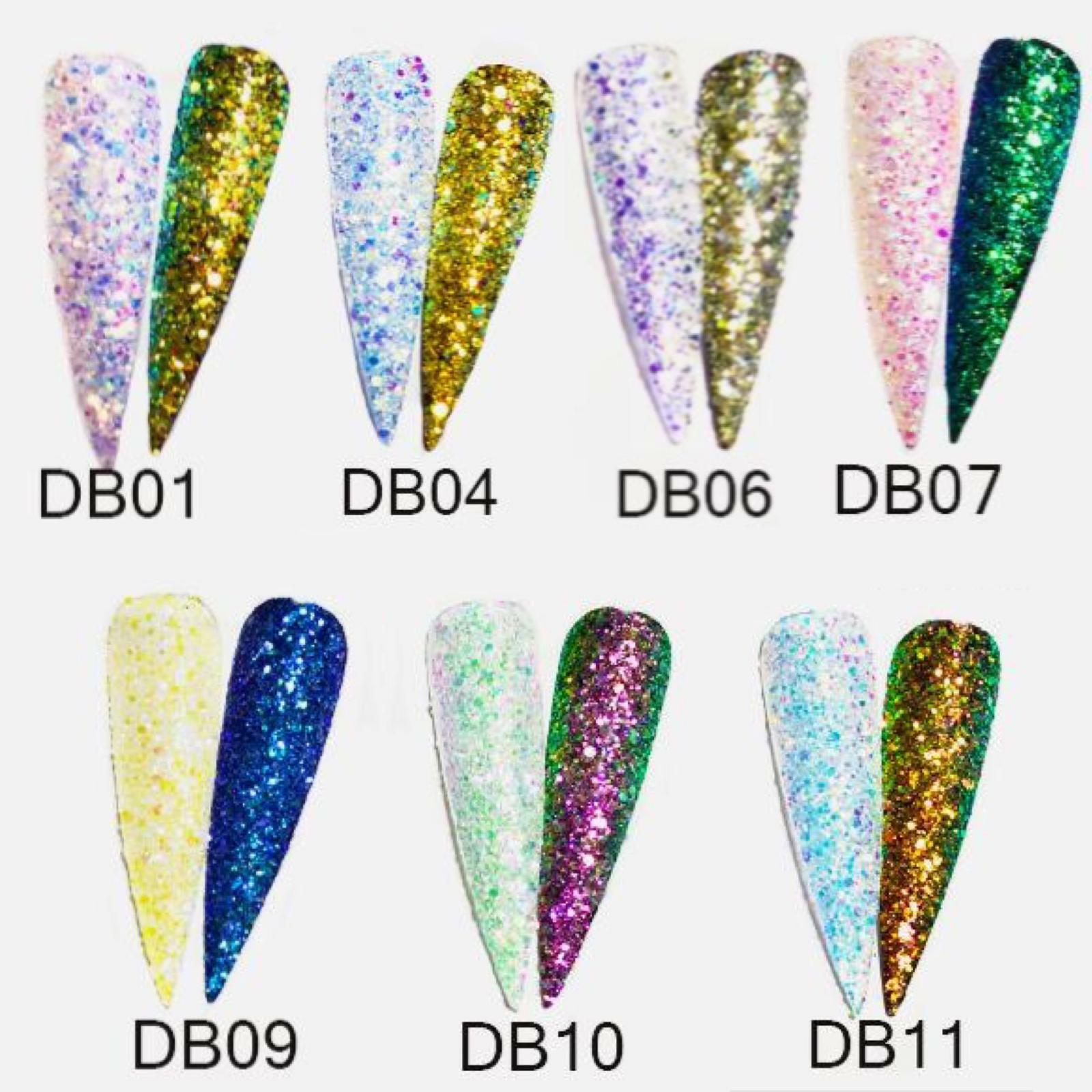 Unicorn CHUNKY GLITTER MIX Nail Shimmer Sequins Mermaid Powder Effect Paillette