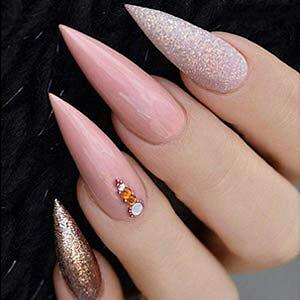 Puntas De Unas Postizas De Gel Postizas Acrilicas Clear Stiletto 500 Con Pla…