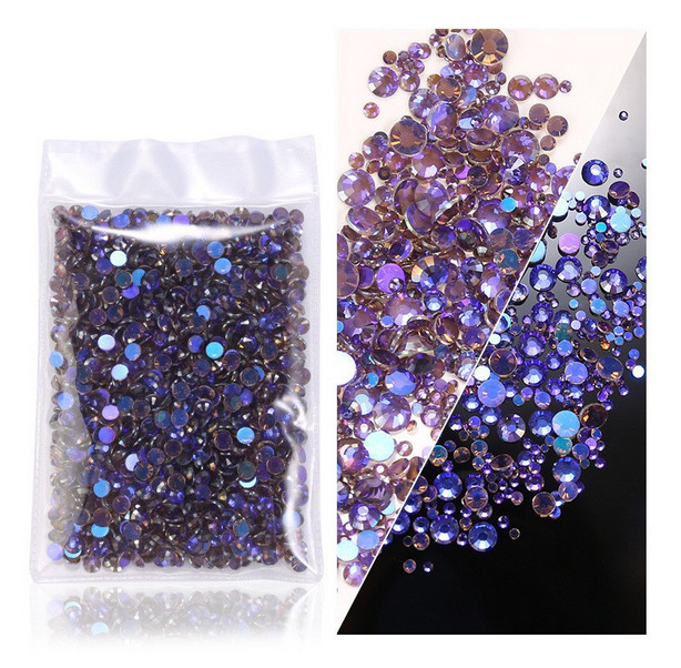 1440pcs/Lot 3D Nails Decoration Glitter Nail Art Rhinestones Flatback Crystals