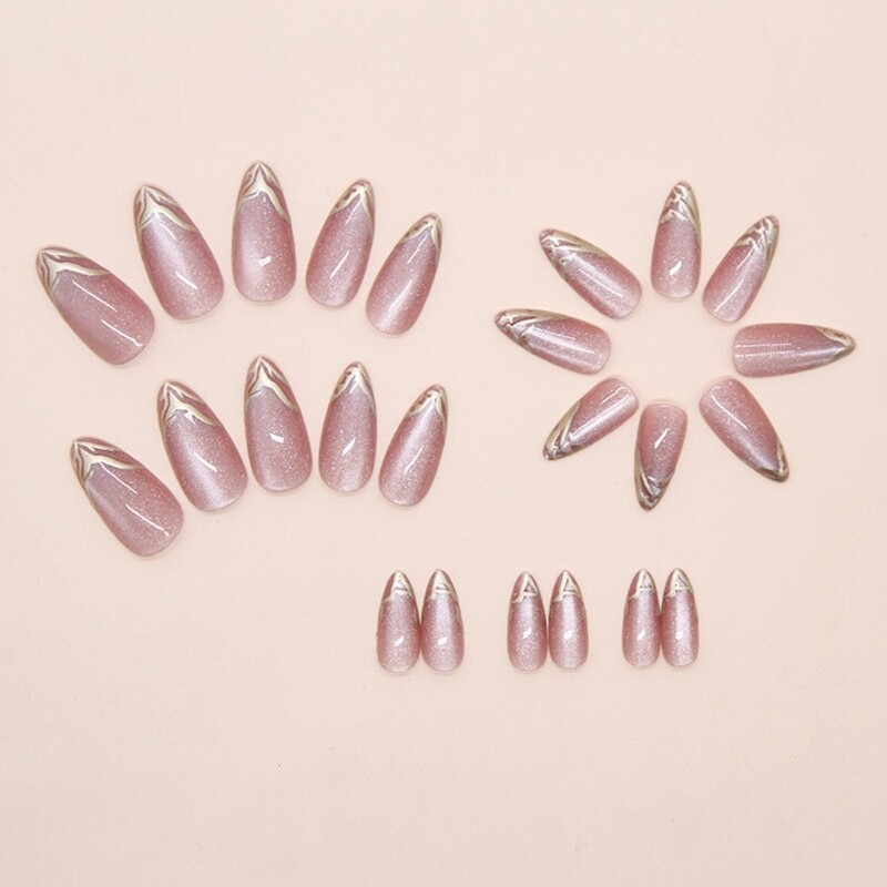 Cats Eye Press on Nail Artificial Acrylic Nail on Nail Full Cover Fake Nai