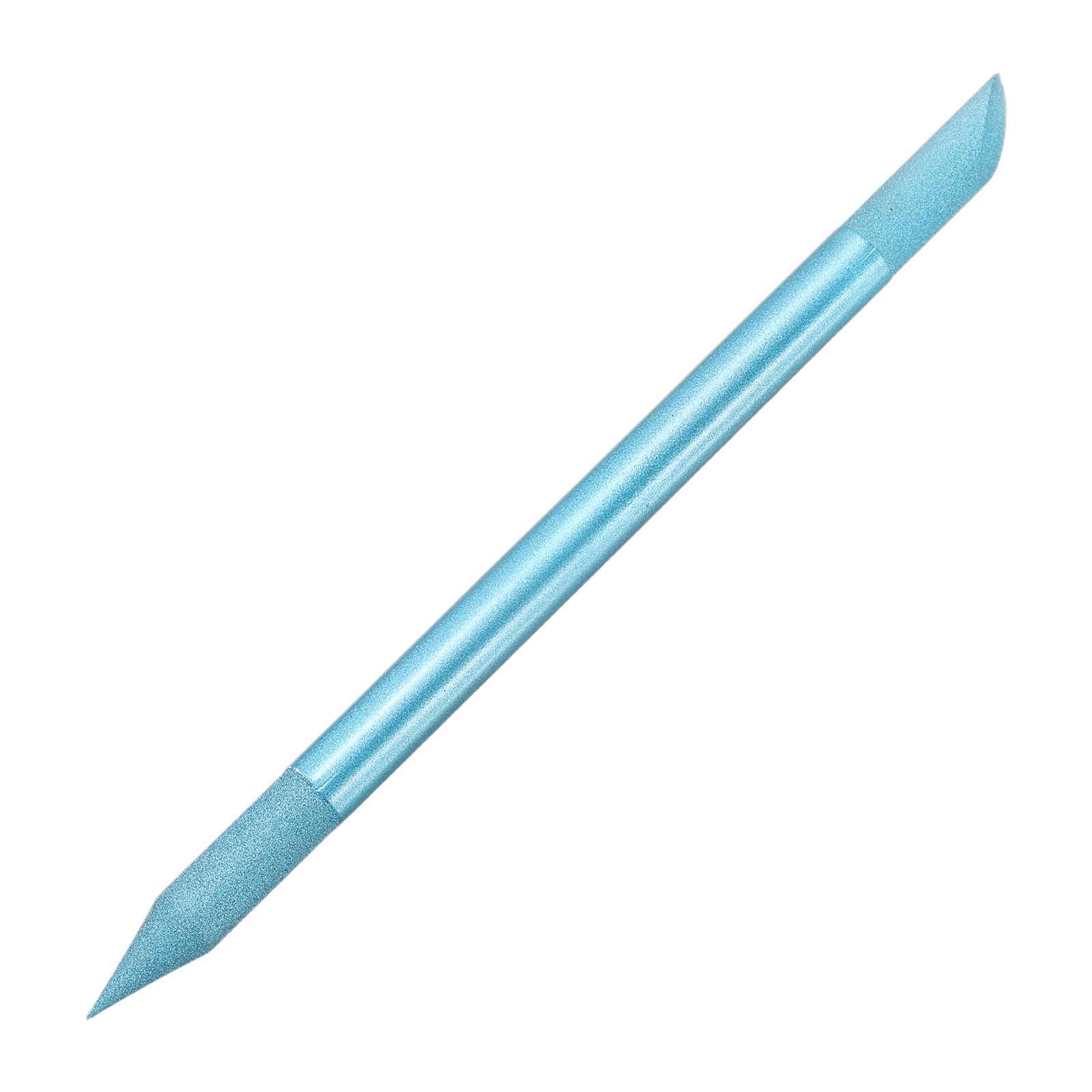 Glass Cuticle Pusher Crystal Manicure Stick for Nail Care, Gray Blue