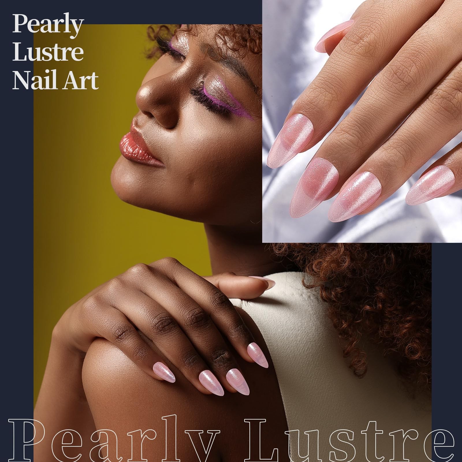 Press on Nails, 24 Colors 576PCS Press on Nails Almond, Matte Glossy Press on…