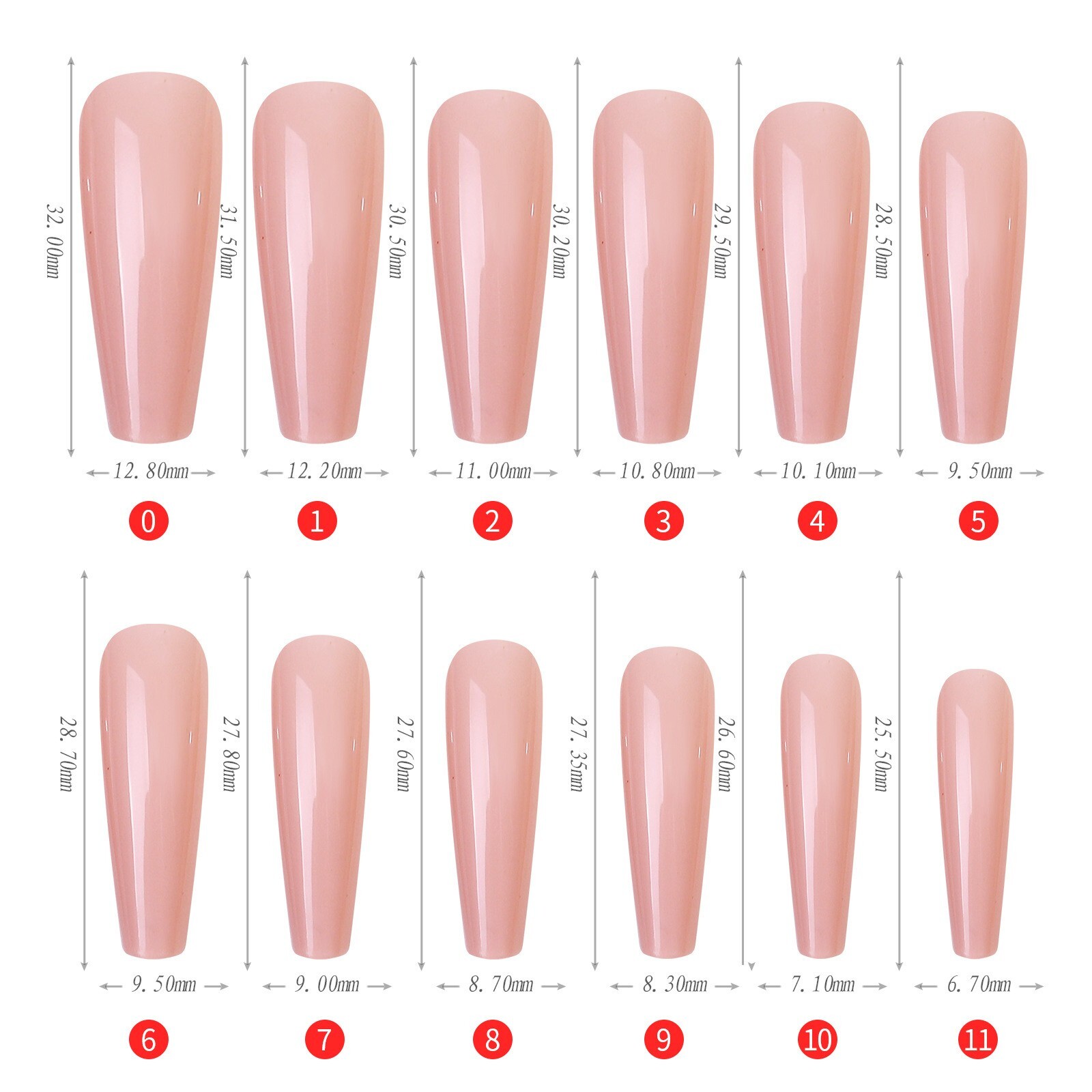 240pcs Multi-Color False Fake Long Ballerina Nail Art Tips With Box Set DIY