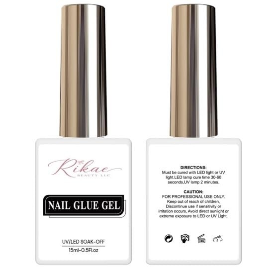 Nail Glue for Press On Nails – Extra Strong Hold Brush-On Adhesive, Quick Dry…