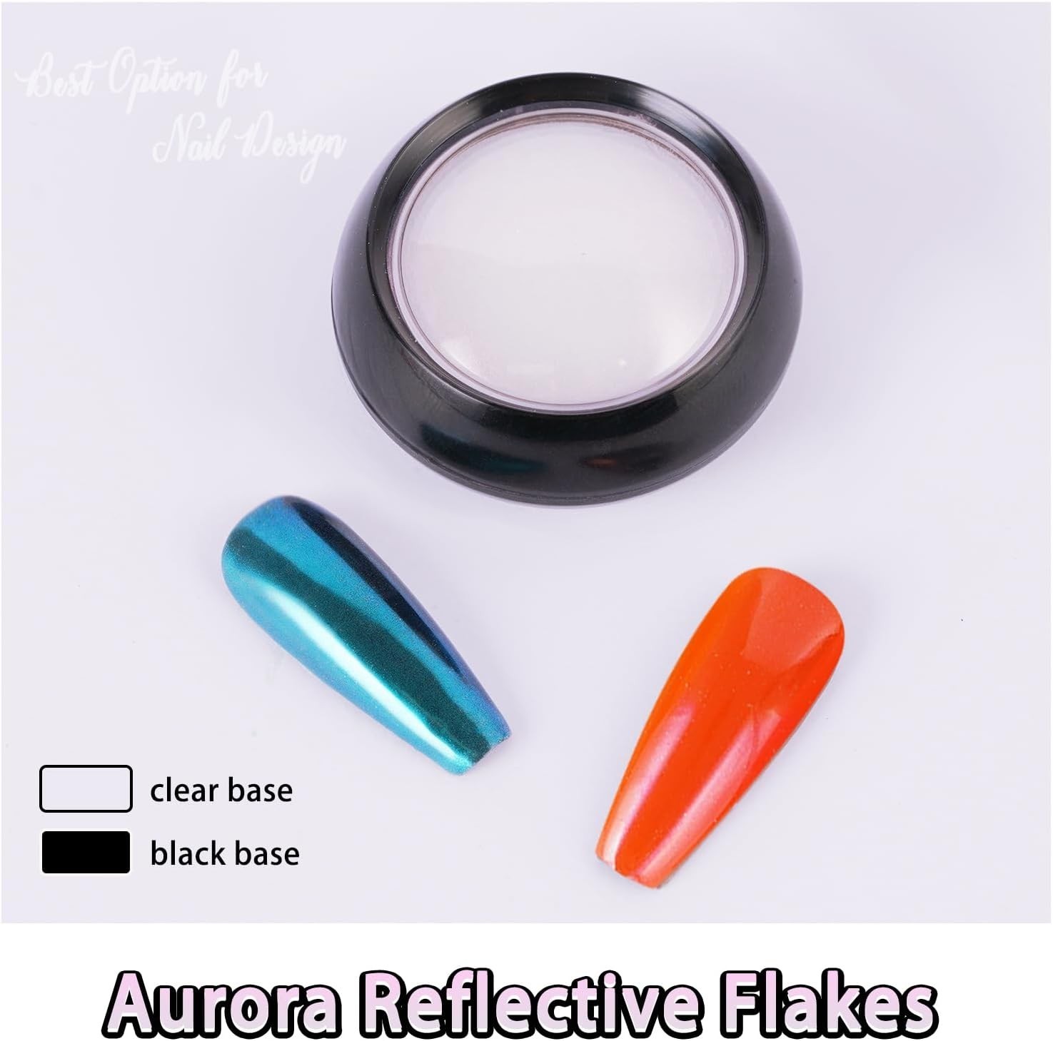 Chrome Nail Powder 4 Colors Aurora Mirror Effect Pigment Nail Art Set