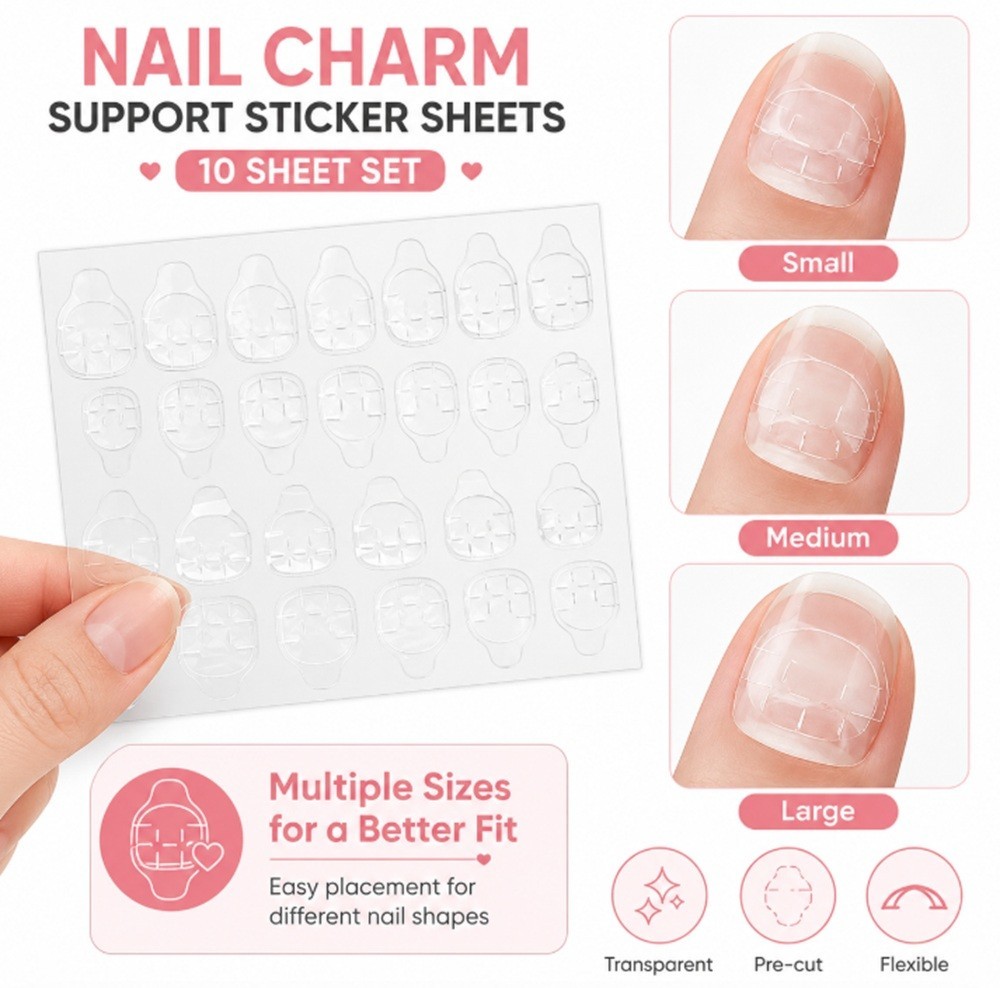Double-Sided Nail Adhesive Tape – Clear Manicure Glue Stickers, Nail Art Tip Tab