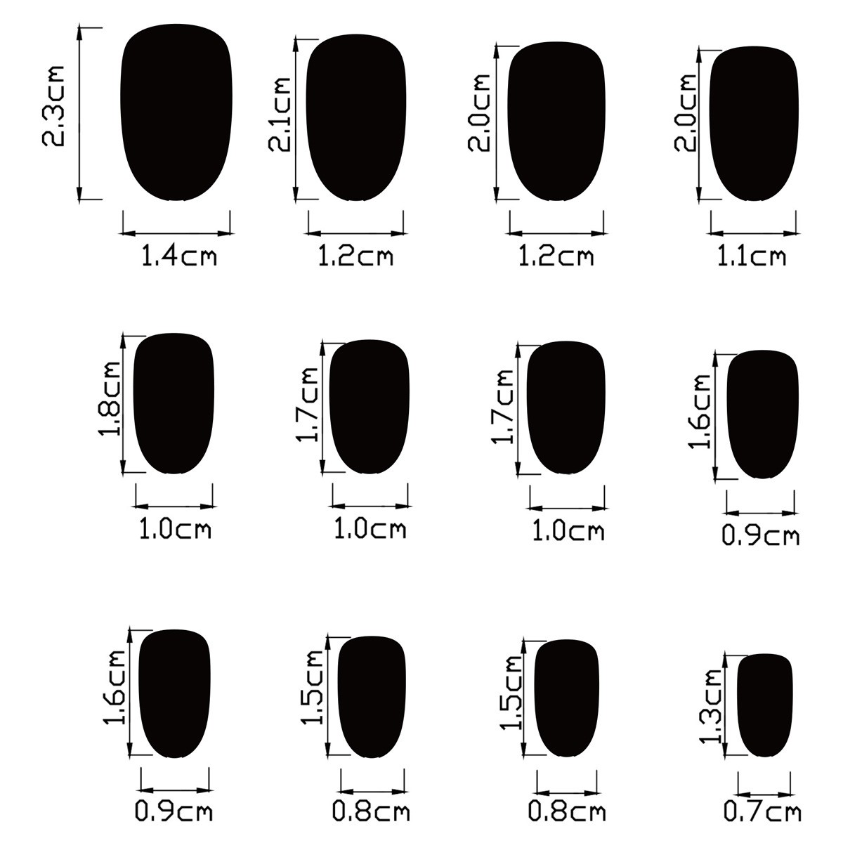 48pcs Christmas Press On Nails Oval Red Glitter Berry Reusable Festive Gifts