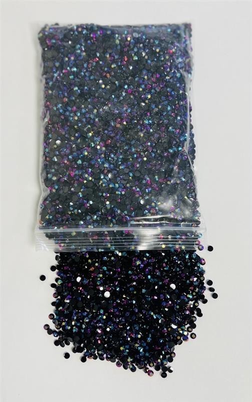 5 Pack Multicolor 3mm Round Flat Back Crystal Resin Rhinestones Crafting Gems