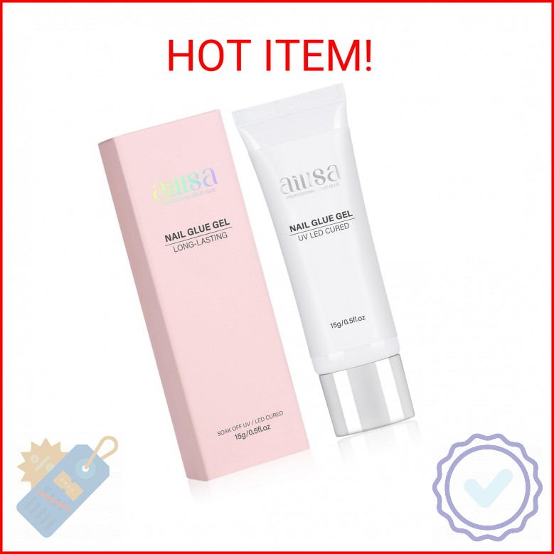 AILLSA Solid Gel Nail Glue for Nail Tips Strong Nail Glue for Press Ons Professi