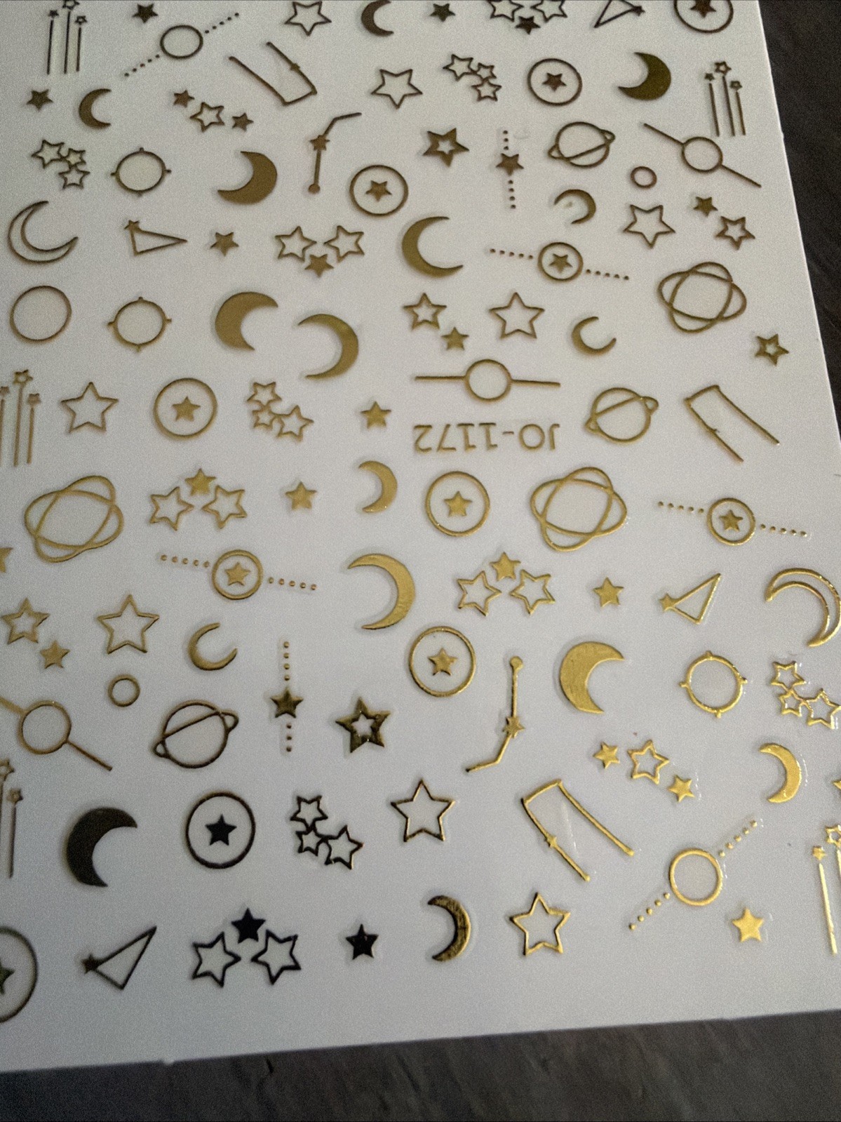 Laser Gold 12 Constellation Galaxy Moon Stars 3D Nail Art Sticker