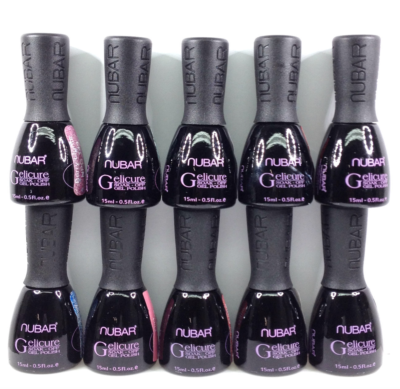 NUBAR Gelicure LED/UV Soak-Off Gel Polish – Choose Any Color 0.5oz/15ml