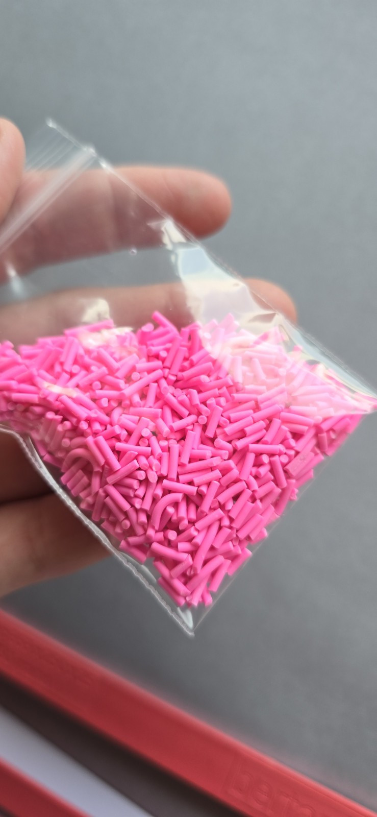 12g bag Pink Sprinkles clay for crafts resin art card makin