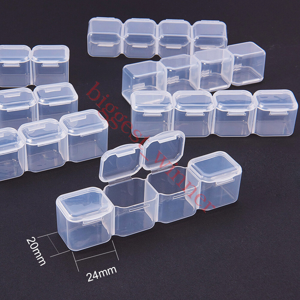 1×28 Slots Empty Nail Art Storage Box Rhinestone Bead Gems Stuffs Container Tool