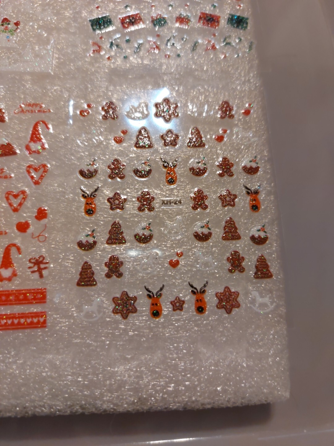 8 X Small Sheets Of Christmas Nail Art Stickers (Dn157) New