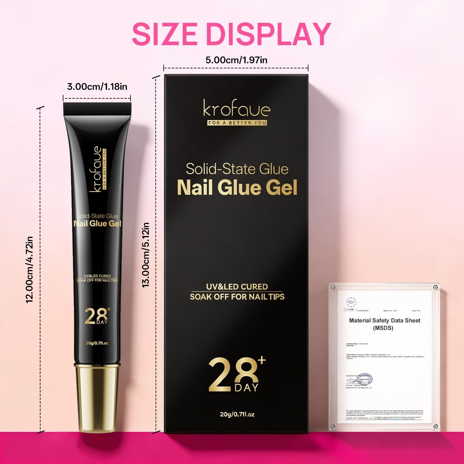 Solid Nail Glue Gel 40g – Strong Adhesion for Press-On Nail Art & Extensions