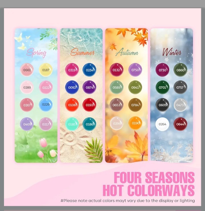 MEFA Gel Nail Polish with UV Light 60pc Total, 32pc Colors All Seasons Soak Off