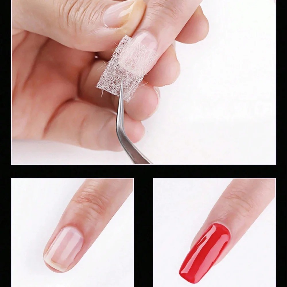 10-Sheets Nail Silk Wrap Repair-Kit Extension Silk-Fiberglass for Gel-Extension