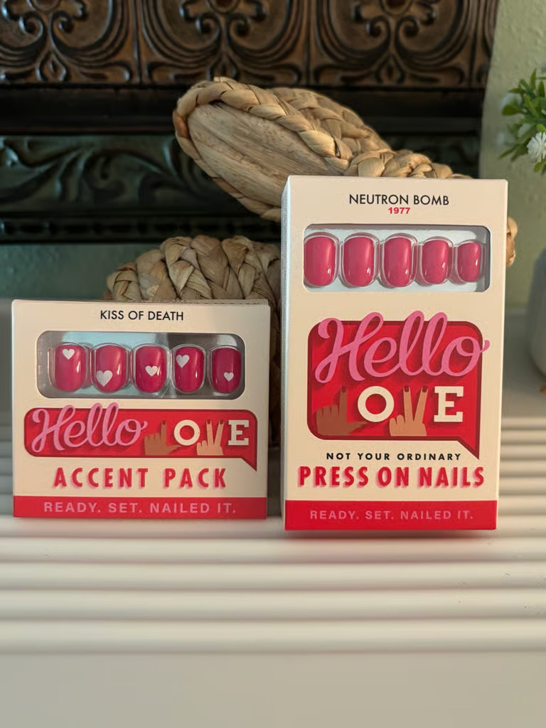 Hello Love Neutron Bomb and Kiss of Death Press On Nails