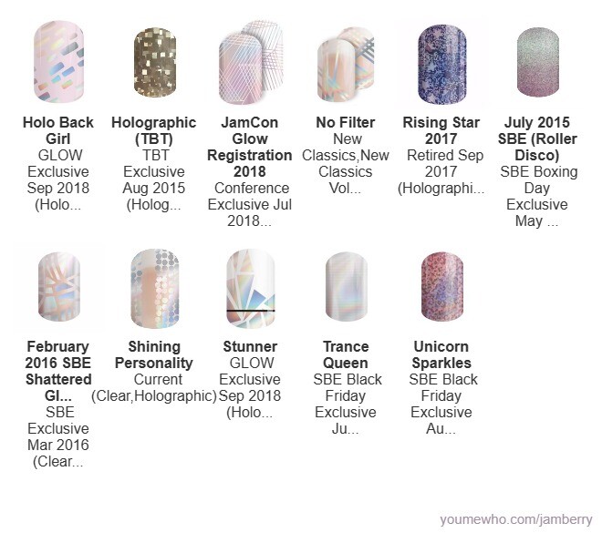 Jamberry Holographic Nail Wrap Half Sheets ~ retired exclusives ~ free shipping!