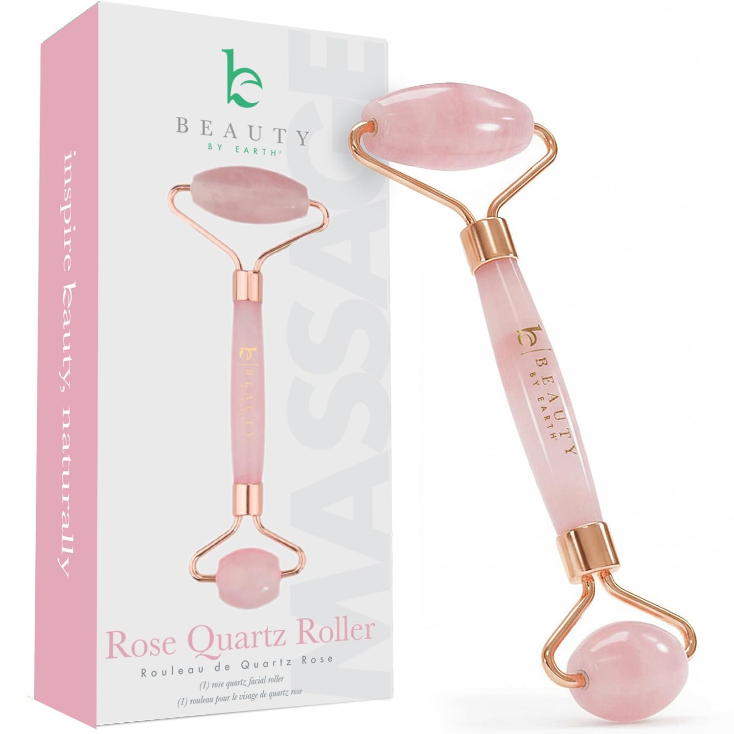 Rose Quartz Face Roller – Relaxation Gifts 1 Count (Pack of 1),
