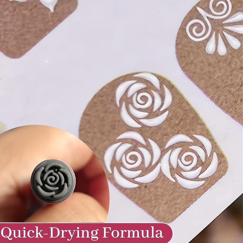 10/15/20 PCS DIY Nail Art Stamp Pen Set Art Dotting Flower Stamper Design Tools