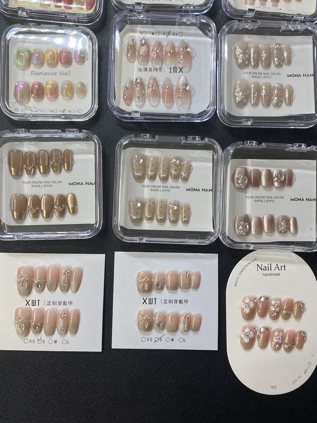 25 Pairs LOT-Handmade Press On Nails Reusable Size S Rebecca Minkoff Bag