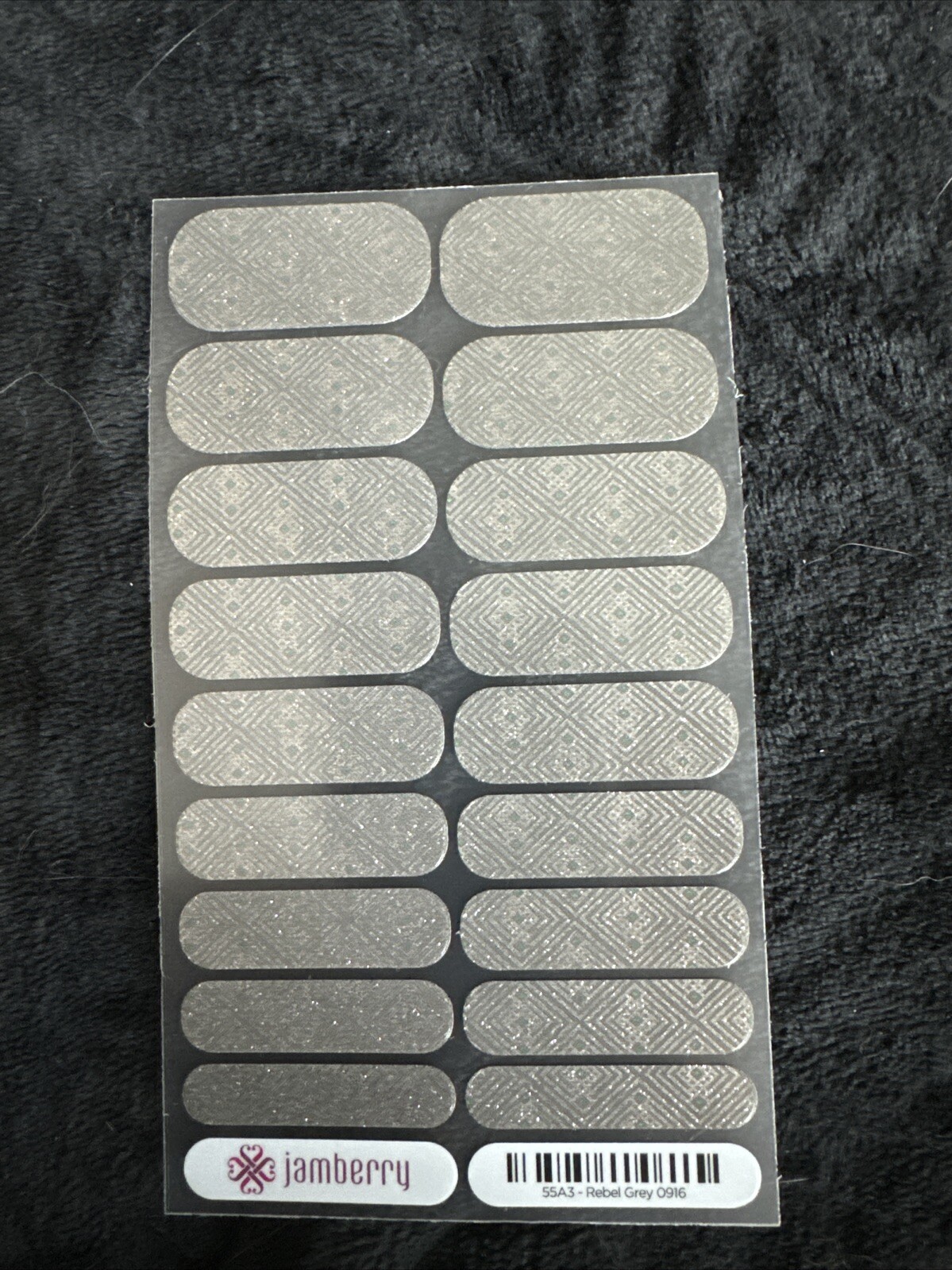 Jamberry Nail Wraps Rebel Grey Full Sheet (gray Sparkle Graphic/glitter)